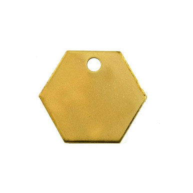 Tag-1-1/4" Hex Brass 100pk 41260