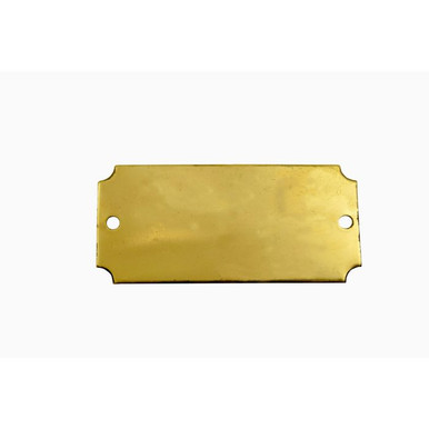 Tag-1-7/16"x3-1/16" Notched Corners Brass 100pk 41332