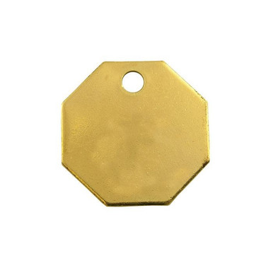 Tag-1-1/4" Octagon Brass 100pk 41527