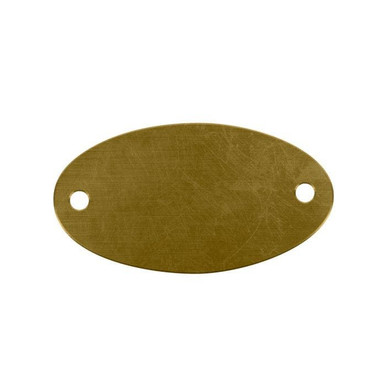 Tag-1-5/32"x2-1/16" Oval Brass 100pk 41772