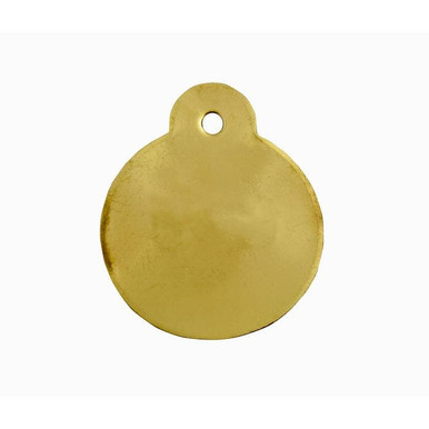 Tag-1-1/4" Round w/ Ear Brass 25pk 42387