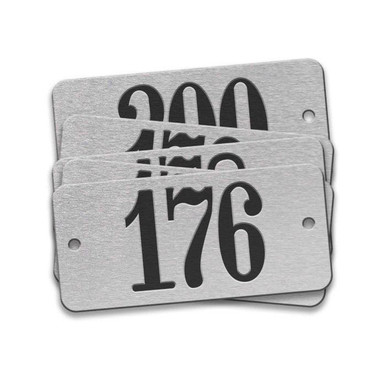 Tag-176-200 1"x2-1/8" Round Ends Aluminum25pk 42608