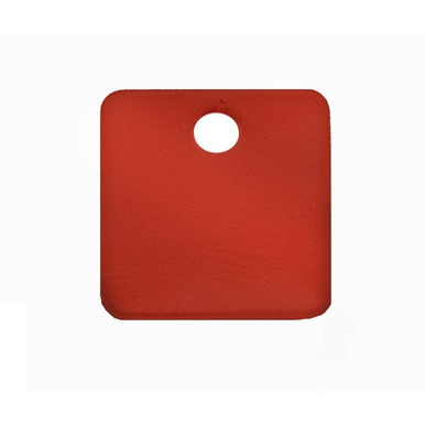 Tag-1-1/4" Square Anodized Aluminum Red 5pk 43028