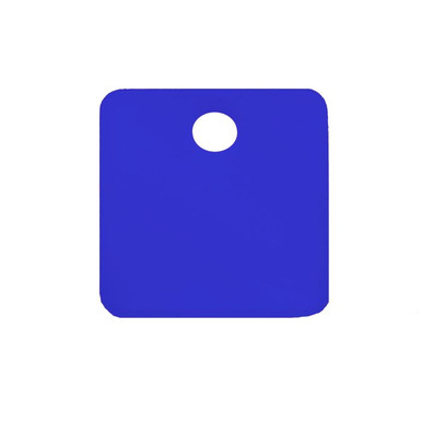 Tag-2" Square Anodized Aluminum Blue 5pk 43031