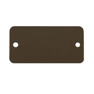 Tag-2"x4" Round Corners Anodized Aluminum Black 5pk 43045