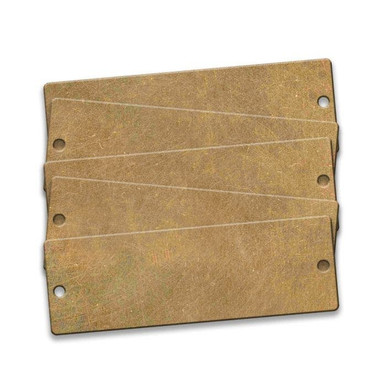 Tag-2"x6" Brass 5pk 43057
