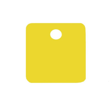 Tag-1-1/4" Square Anodized Aluminum Yellow 5pk 43089