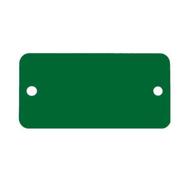 Tag-2"x4" Round Corners Anodized Aluminum Green 5pk 43099