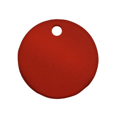 Tag-1-1/4" Round Anodized Aluminum Red 5pk 43138
