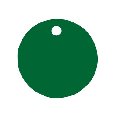 Tag-1-1/4" Round Anodized Aluminum Grn 5pk 43143
