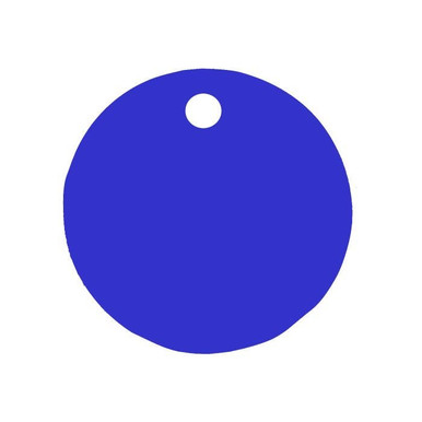 Tag-1-1/2" Round Anodized Aluminum Blue 5pk 43146