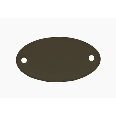 Tag-1-5/32"x2-1/16" Oval Anodized Aluminum Black 5pk 43151