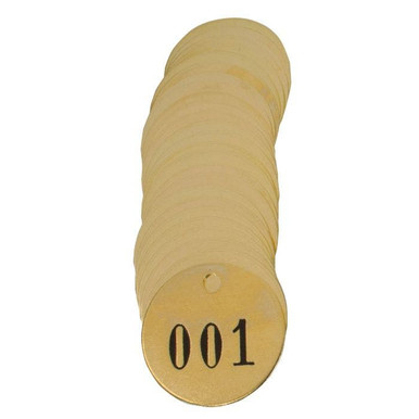 Tag-001-025 1" Round Brass 25pk 43208