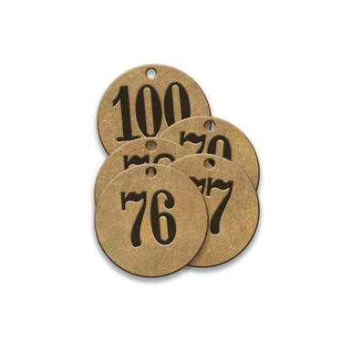 Tag-76-100 1-1/4" Round Brass 25pk 43231