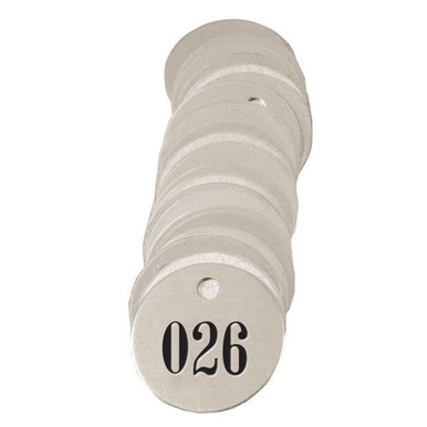 Tag-026-050 1-1/2" Round Aluminum 25pk 43357