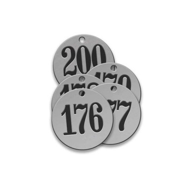 Tag-176-200 1" Round Stainless Steel25pk 43372