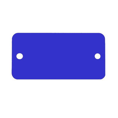 Tag-3"x5" Round Corners Anodized Aluminum Blue 5pk 43414