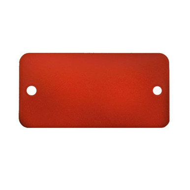 Tag-3"x5" Round Corners Anodized Aluminum Red 5pk 43418
