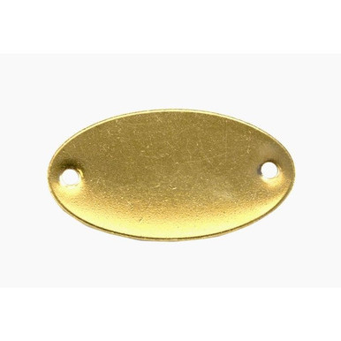 Tag-1-5/32"x2-1/16" Oval Brass 10pk 43554