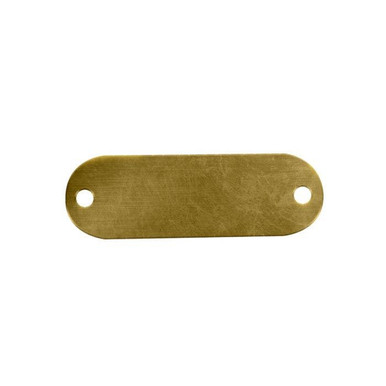 Tag-1"x2-1/8" Round Ends Brass 25pk 43650