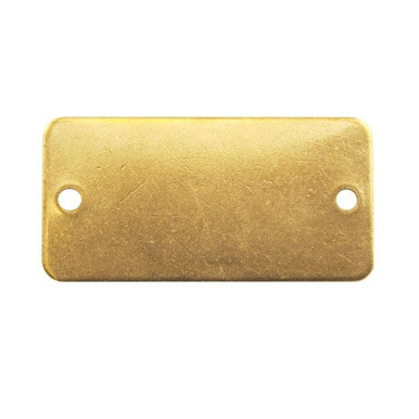 Tag-3/4"x1-3/4" Round Corners Brass 25pk 43676