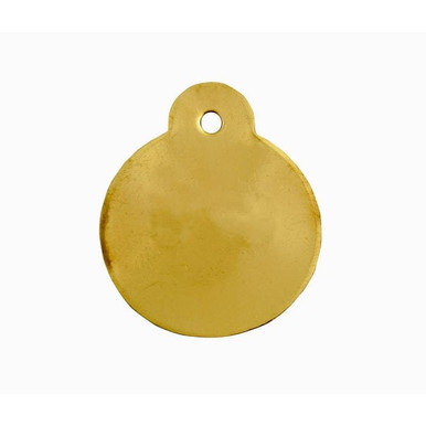 Tag-1" Round w/ Ear Brass 25pk 43681