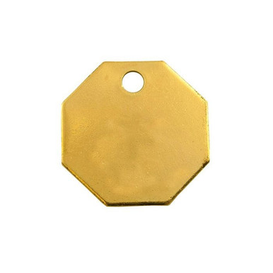 Tag-1-1/4" Octagon Brass 50pk 43718