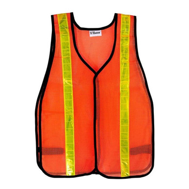 Safety Vest-Premium Orange Fluorescent Wide Stripes 55150