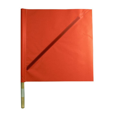Traffic Flag-24" Wood Handle, Mesh Flag 55200