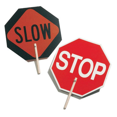 Stop/Slow Sign-10" Wood Handle 55450