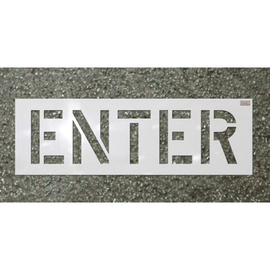 Stencil-ENTER6"x4" LDPE 70080