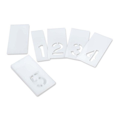 Stencil Set-Number 4"x2-3/4" LDPE Curb 12Pcs. 70353