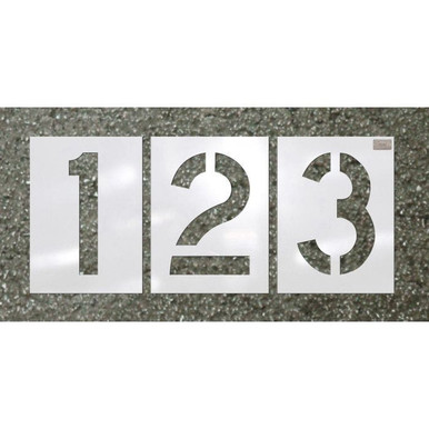 Stencil Set-Number 4"x2-3/4" LDPE Highway 18Pcs. 70382