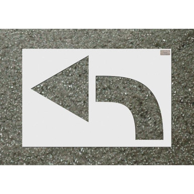 Stencil-(ARROW CURVED) 42" Symbol Length, 48"x36" 70480