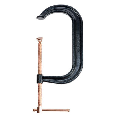 10" Drop Forged Deep Throat C-Clamp W/ Copper Spindle (400 Series) 9629522