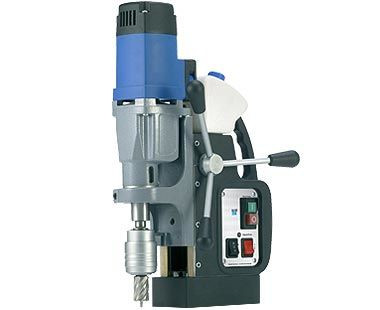 Magnetic Drill, Reversible, Up to 2-1/16" dia. hole capacity, 50-250 & 100-450 RPM, 10.5 Amp, Wt: 29 lbs. MAB 485