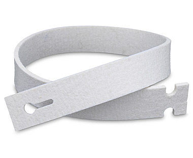 PTX Felt Belt (open) - with patented buttonhole fastening system. For use with grinding belt rollers and our polishing compounds and creams. Use a separate felt belt for each compound and cream grit.49004