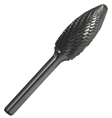 3/16" X 3/8" SH53 Flame Carbide Bur 1/8" Shank DULSH53