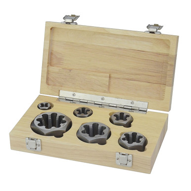 6 Piece NPT Carbon Steel Hex Pipe Die Set DWTHXNPT-SET