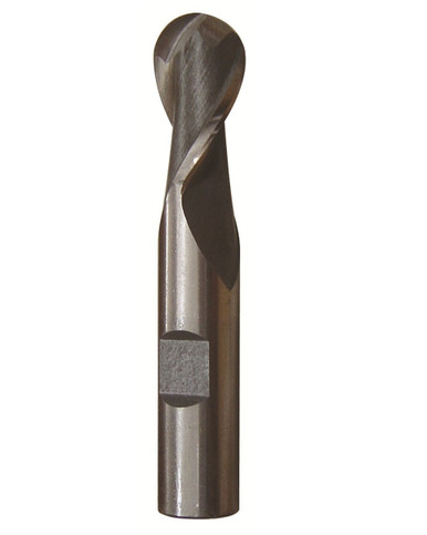 1" X 1" HSS 2 Flute Single End Ball End Mill DWCT1152
