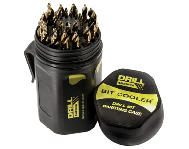 25 Piece Stepped Point Cobalt Drill Bit Set in Plastic Case (1.00mm - 13.0mm x .50mm) GSC4025-PC