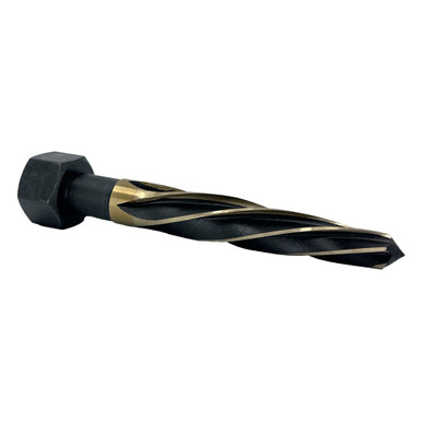 9/16" HSS Black & Gold Hex Shank Long Bridge Reamer KFDRB9/16HEX-LONG