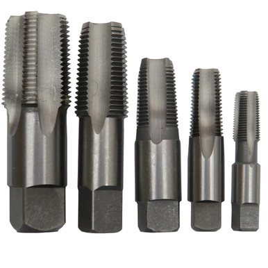 5 Piece Carbon Steel NPT Pipe Tap Set POUCSNPT5