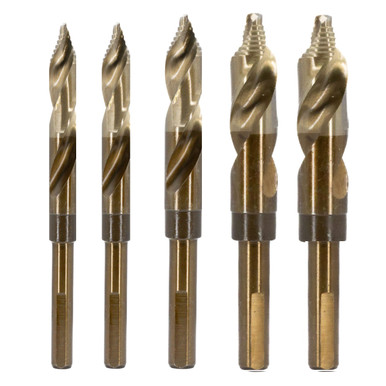 5 Piece Cobalt Stepped Drill Bit Set with 1/2" Reduced Shank (9/16 - 1) GSCSDSET5