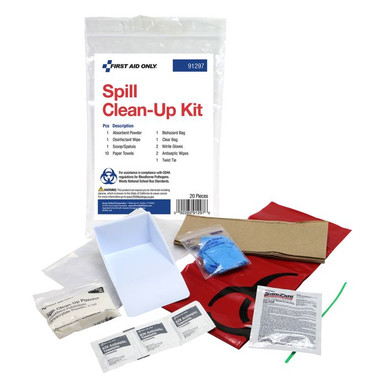 Bodily Fluid Spill Clean Up Kit, Zippy Bag 91297