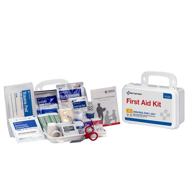 10 Person ANSI 2021 Class A, Plastic First Aid Kit 91322
