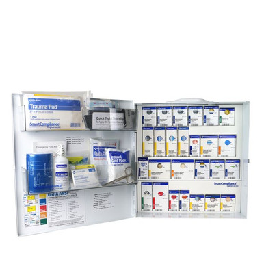 Large Metal SmartCompliance Food Service First Aid Cabinet, ANSI 2021 Class B without Medications 91379