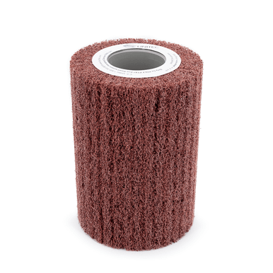 PTX Fleece (Nonwoven) Wheel - elastic nylon fleece impregnated with abrasives - 4" x 2", 80 grit 47402