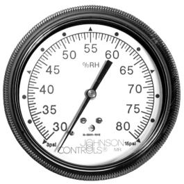 Johnson Controls H-5500-1002 3-1/2" Humidity Indicator 30-80% RH