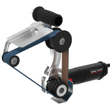 KING-BOA Pipe Finishing Tool, Electric, 10 Amp, 110V, 3/4" to 5" dia. pipe, 800-3000 RPM includes: 1 KING-BOA Railing Belt Sander, 1 Motor Protection Dust Guard, 6 Zirconium Belts (2 each of 60, 80, & 38810U